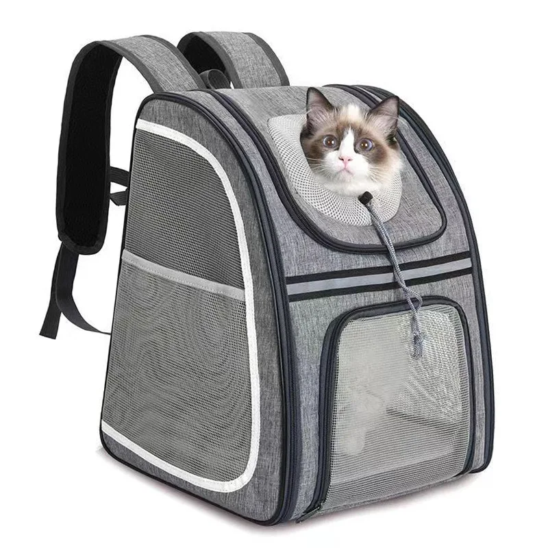 

Cat Bag for Going Out Portable Breathable Backpack for Cats Foldable Large Capacity Small Dog Bag for Cats Going Out for Travel