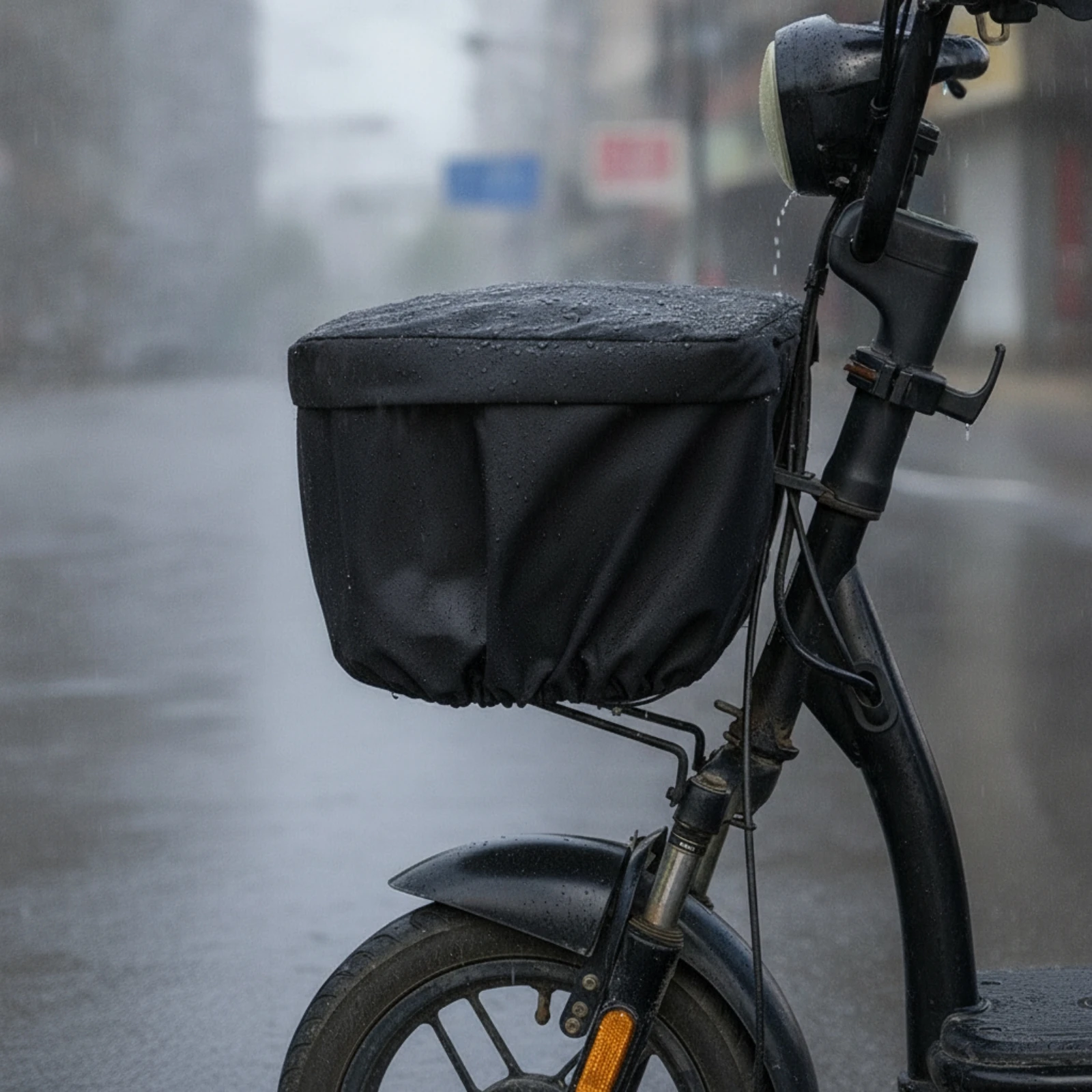 

Electric Bike Basket Cover Shielding Scooter Basket Cover Long-Lasting Low-Profile for Commuters, Daily Riding, Outdoor Storage