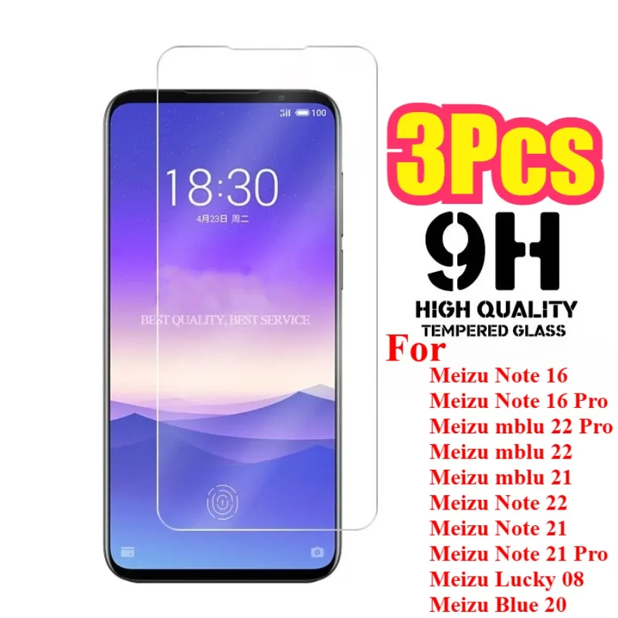 

2Pcs Screen protector film For Meizu mblu 22 21 Pro Note 16 22 21 Pro Premium Tempered Glass For Meizu 21 20 18 Lucky 08 Blue 20