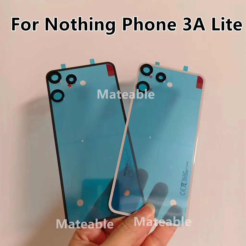 3ALite Battery Back Cover For Nothing Phone 3A Lite A001T Rear Housing Case Replace Repair Spare Parts + Camera Lens