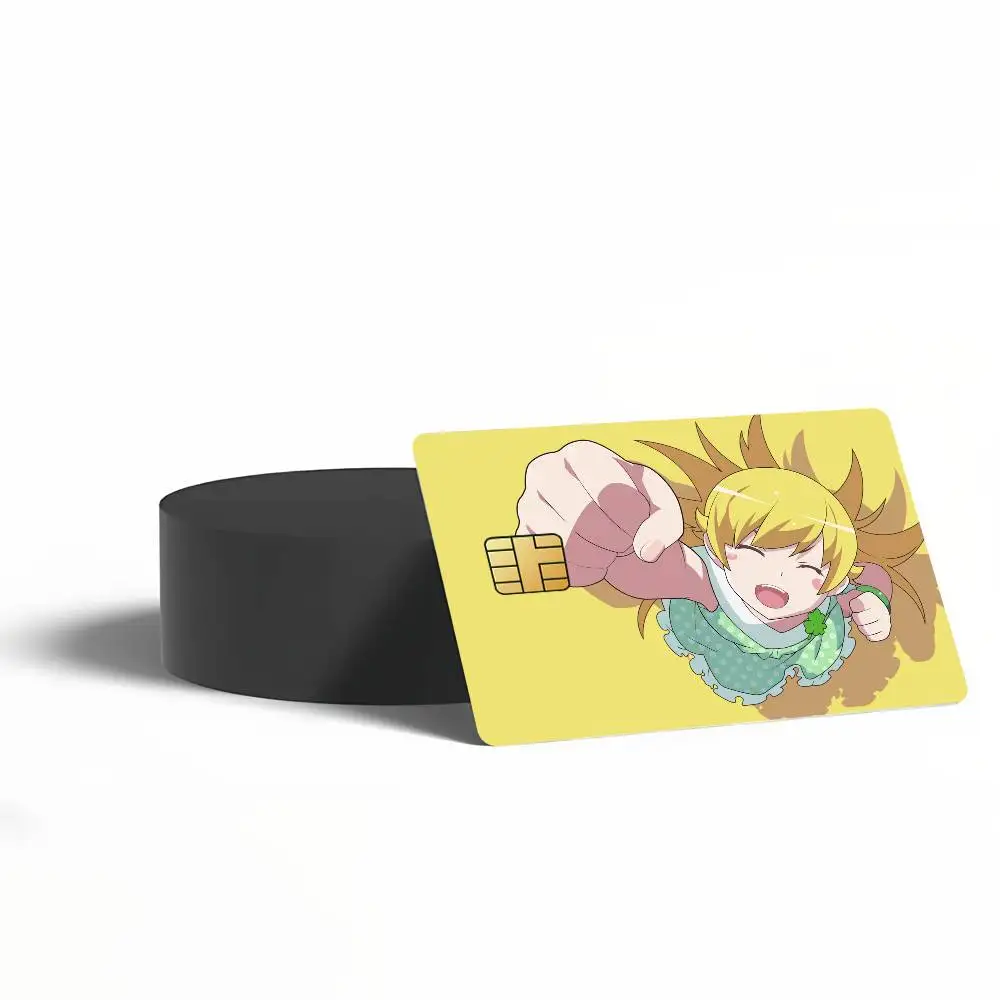 Shinobu Oshino Kizumonogatari Card Stickers for Bank Access Protective Waterproof Film Cover Sticker Surprise Gift