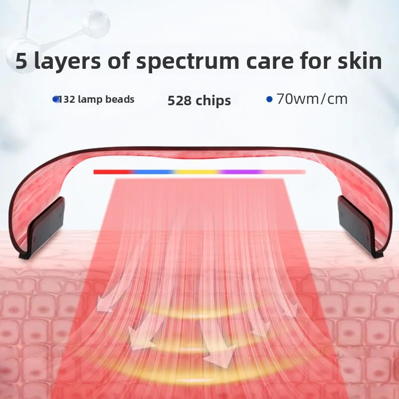 New Belt Spectrometer Face Rejuvenation Instrument LED Photon Mask Instrument Beauty Mask Folding Large Row Light