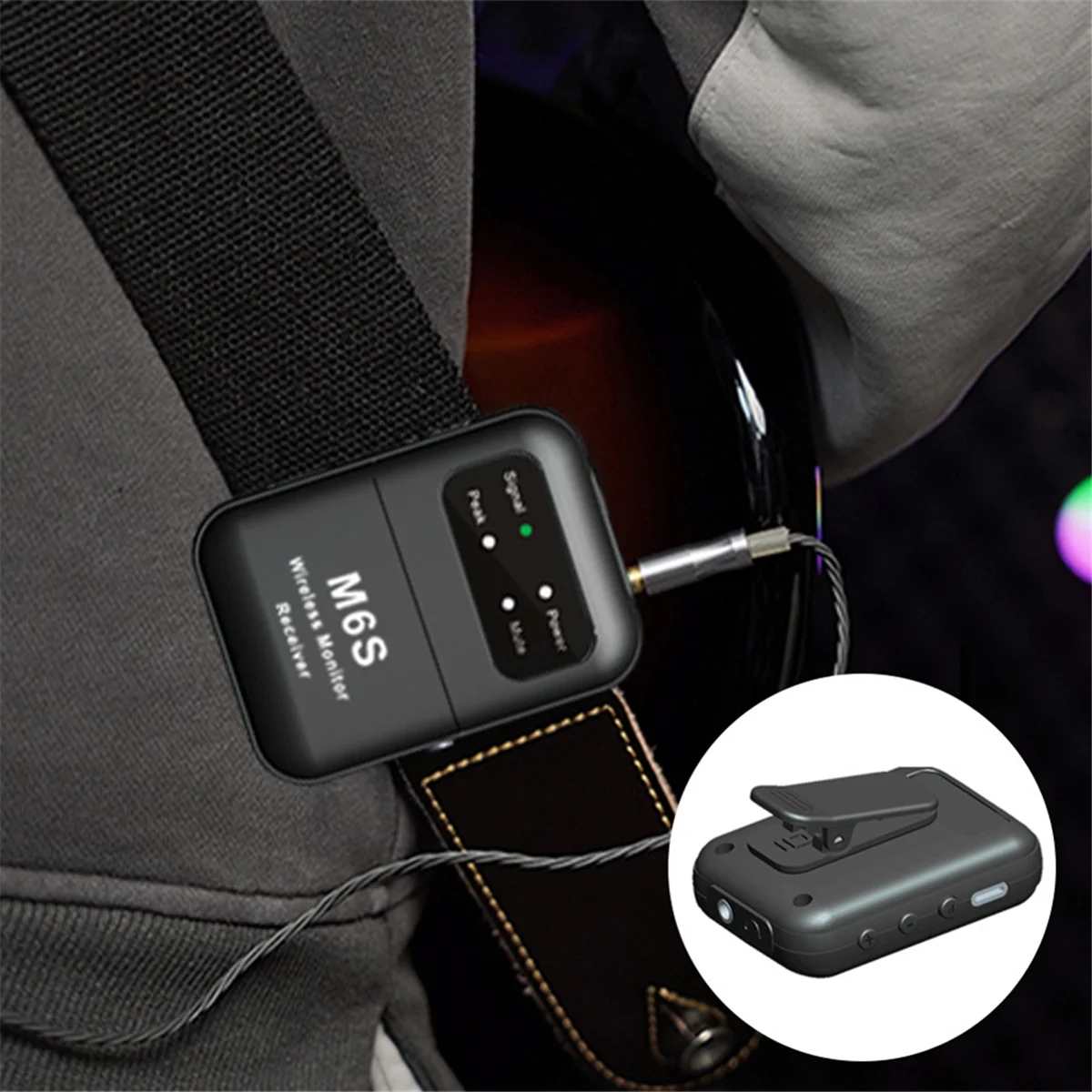 

NEW!! 2.4GHz Wireless Earphone Monitor Transmission System Rechargeable IEM Transmit Receiver Mono/Stereo Switch