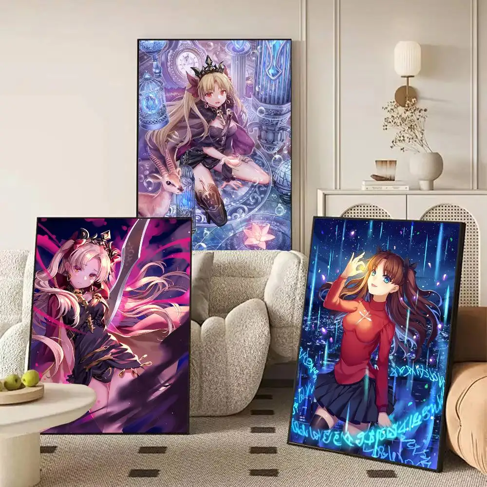 Anime Fate Stay Night Toosaka Rin Poster Art With Prints Home Bedroom Living Room Decoration Gift