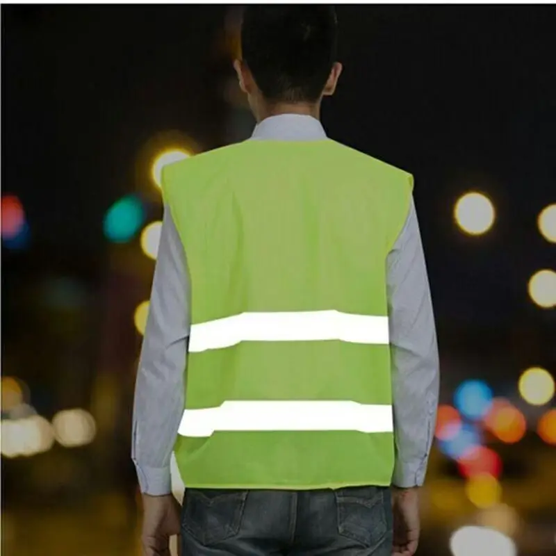 Car Reflective Safety Vest,Auto Parts Reflective Strip Vest for Gas Stations Cleaning Sanitatio Cycling High Visibility Jackets