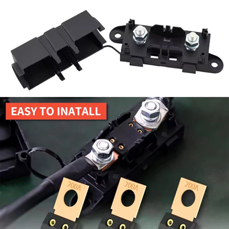 Mega suporte de fusível automático anm, fusível de lâmina aparafusada, tipo plano, fusível anl 30a 50a 60a 70a 80a 100a 125a 175a 200a 225a 250a 300a