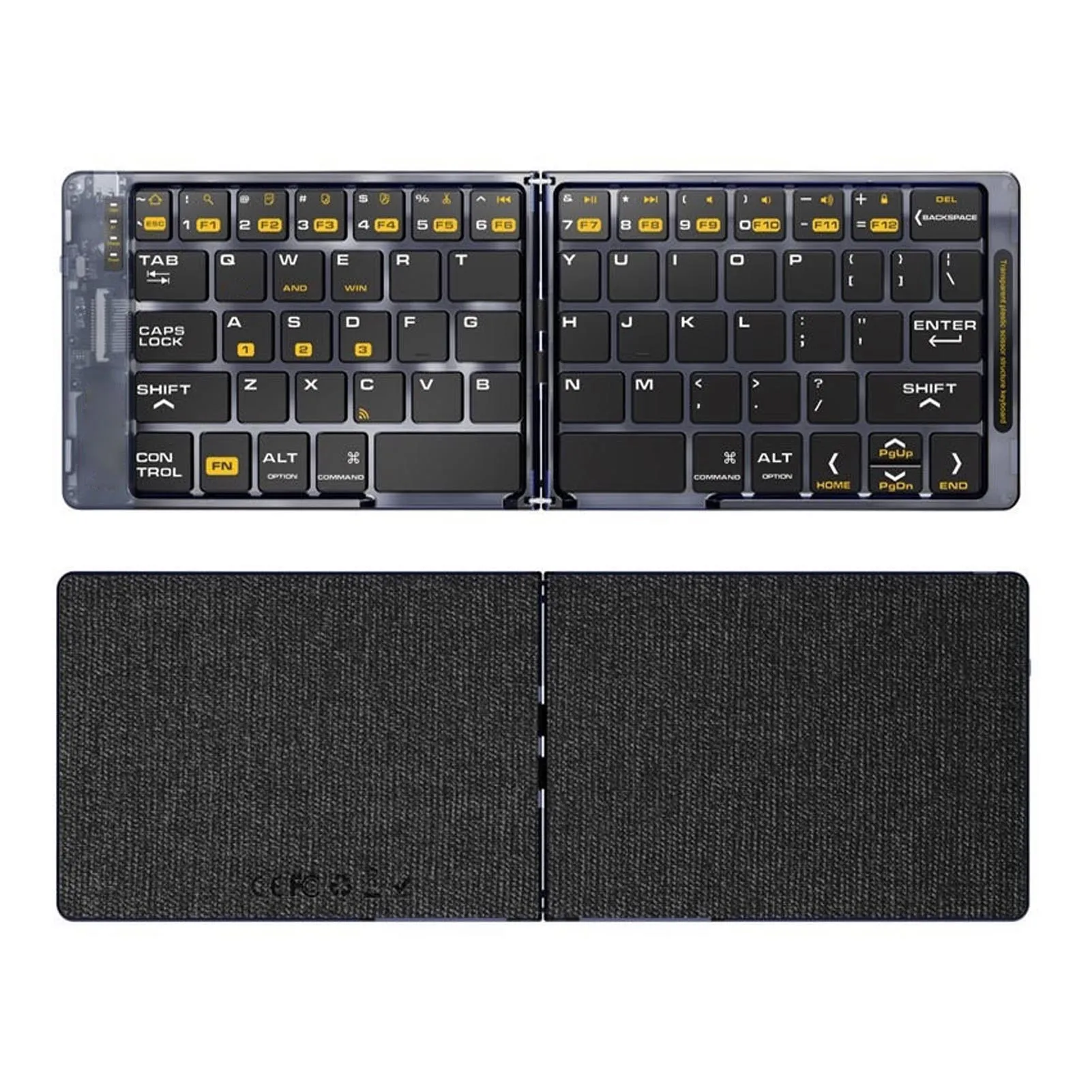 

Клавиатура для IOS, телефона, ноутбука, планшета, прозрачная перезаряжаемая портативная беспроводная складная Bluetooth-клавиатура