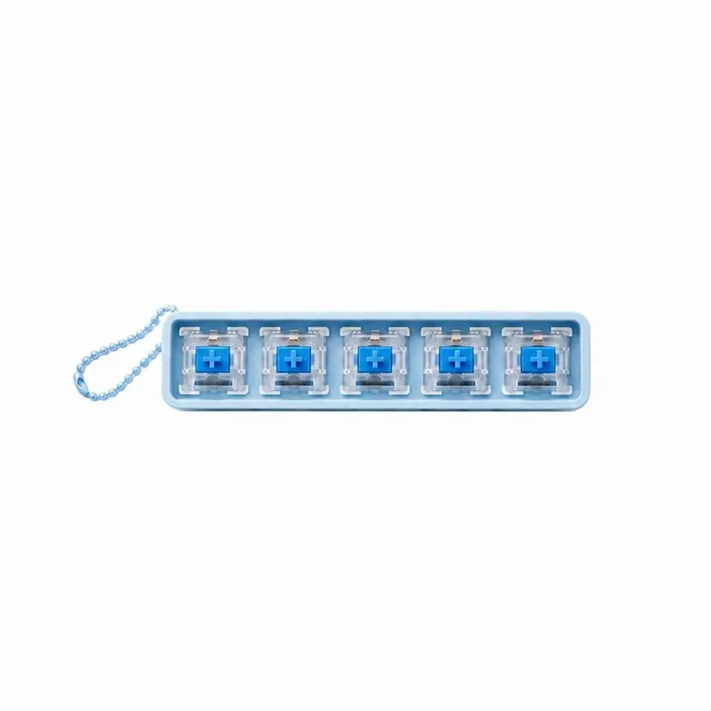 1-7Key Keyboard Fidget Clicker Toy Keychain Attachment Clicky Switch Button Keycap Fidget Relaxing Finger Stress Toy