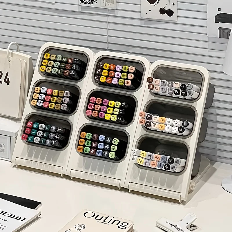 

Large-capacity Desktop Storage Box, Pen Holder, Angled Pen Holder for Students’ Desks, Office Stationery, Marker Pens,