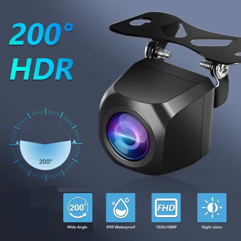 Fisheye Golden Lens Full Night Vision Vehicle Reversing HD Camera For AHD 1920x1080P Front Camera Car Rear View Camera 200°