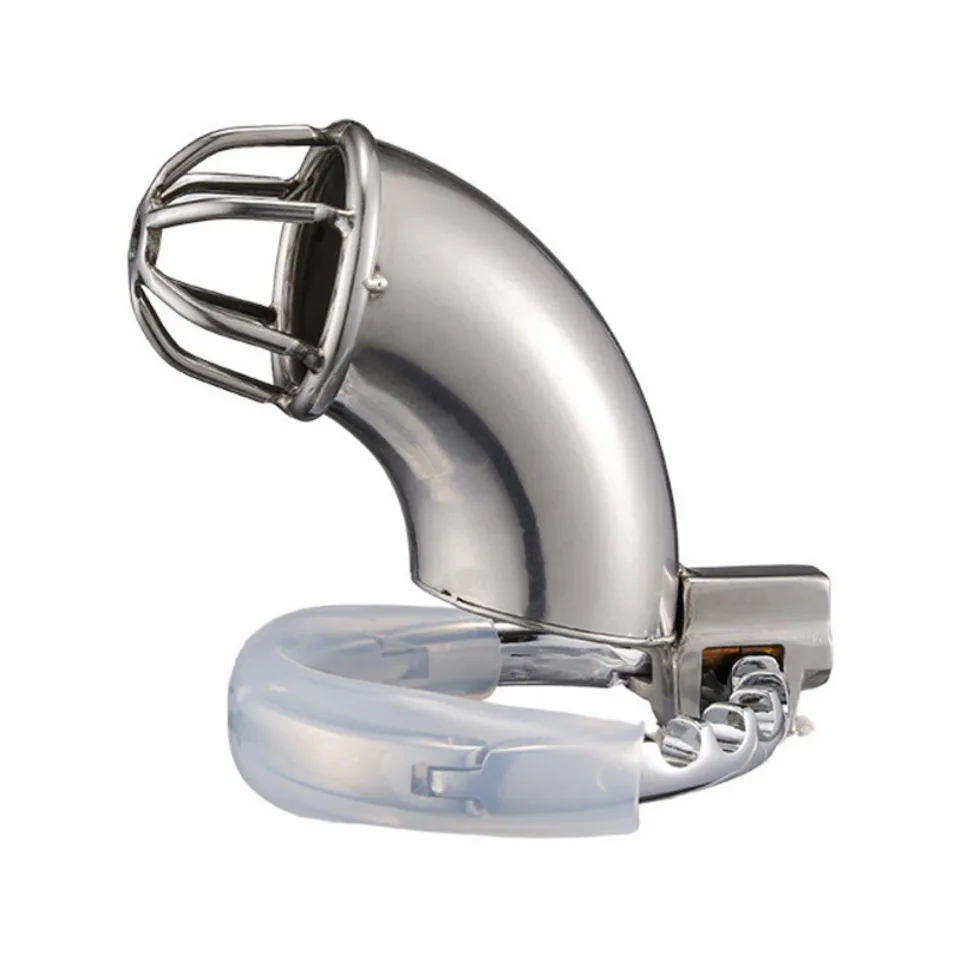 Runyu Men's Metal Chastity Cage Adjustable Penis Ring CB Chastity Lock Sexy Adult Man Cock Cage Fetish Erotic Products Sex Toys