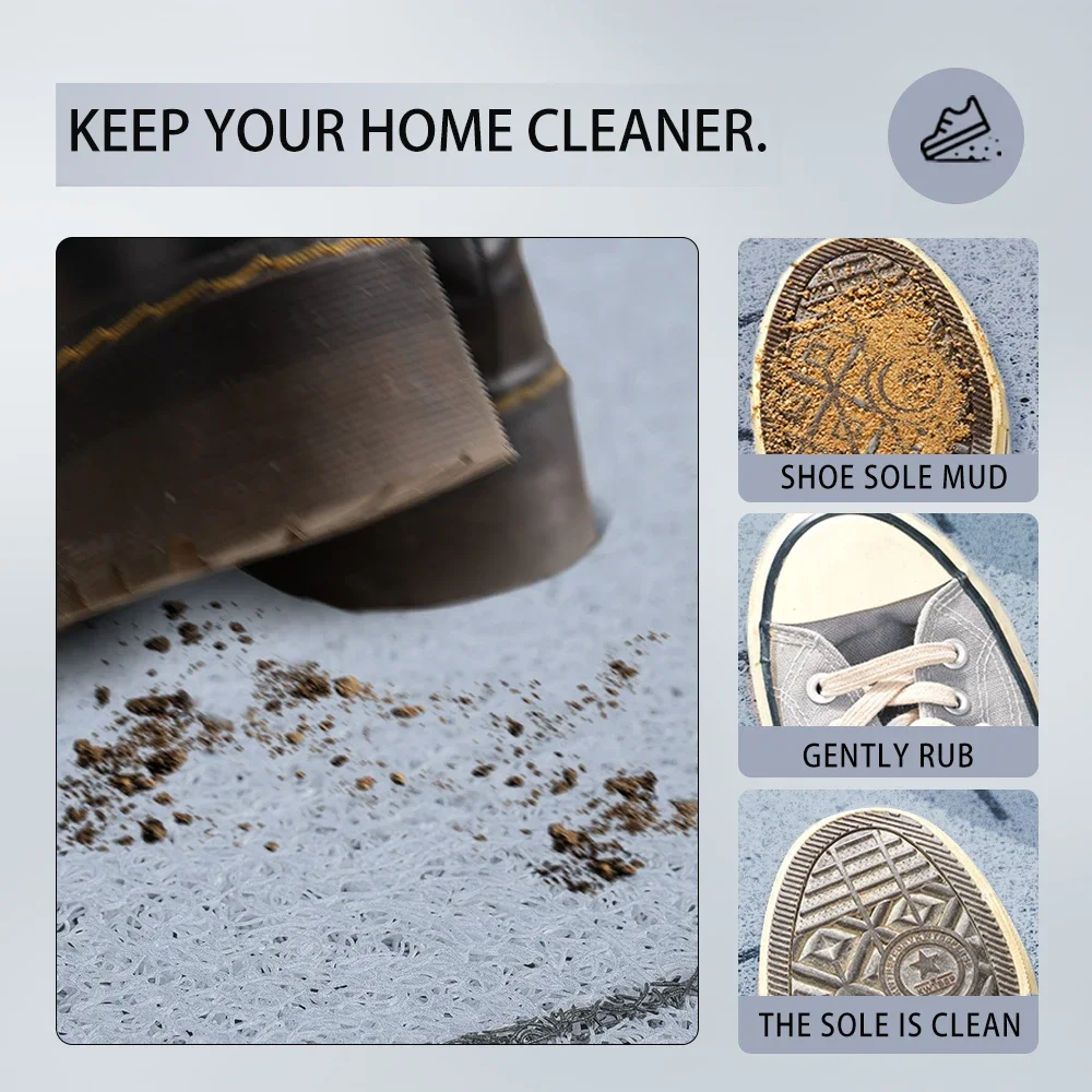 Entrance Mat Door Non-Slip Foot Mat Entrance Porch Silk Ring Dust Resistant Dirt Mat Carpet