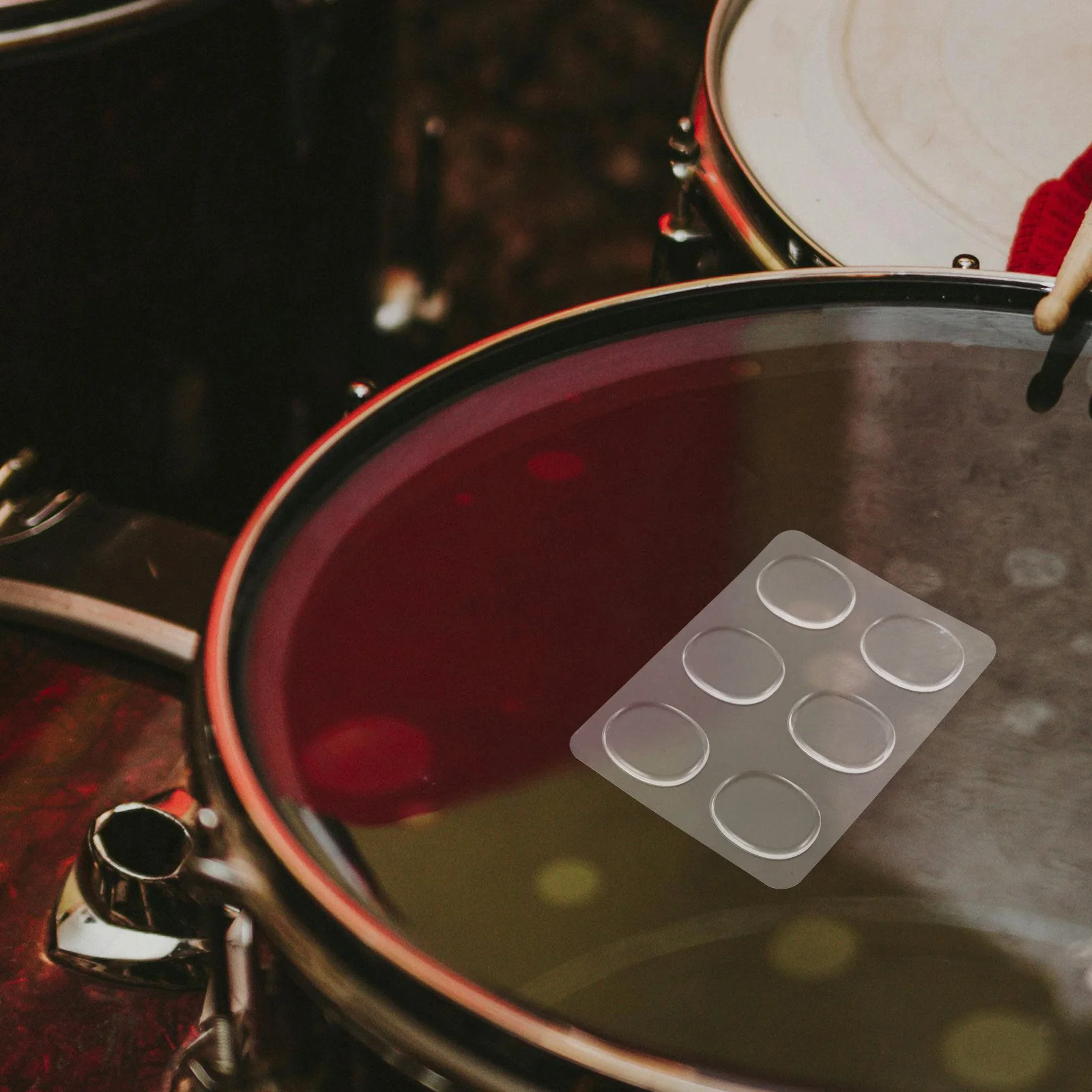 

Drum Mute Gel Pads Silicone Transparent Dampeners for Snare Cymbal Resonance Control Enhanced Sound Clarity Performance