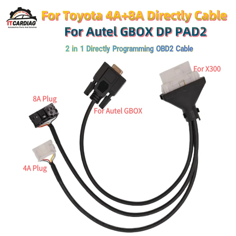 Кабель для прямого программирования 4A + 8A для Toyota 2 в 1, 4A 8A, удаленное программирование для OBDSTAR X300, для Autel GBOX DP PAD2