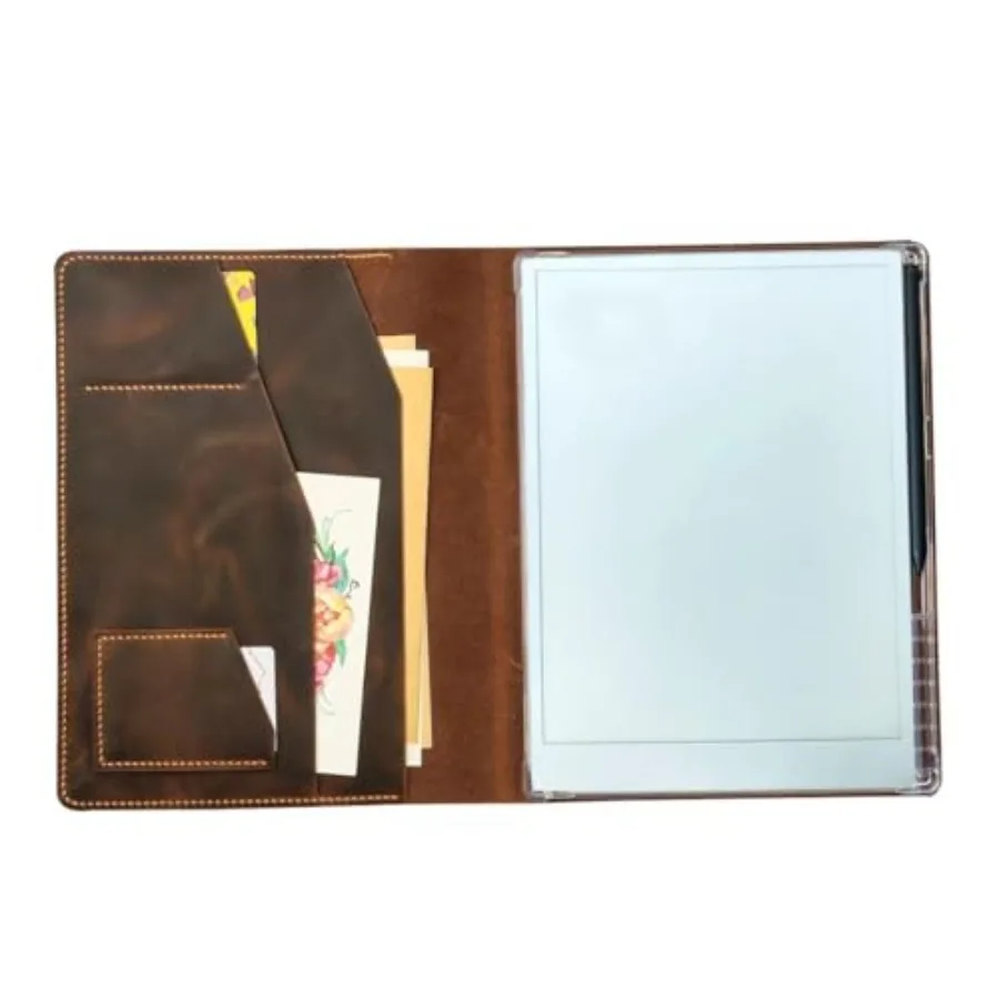 

Leather Folio case with Pen Holder for Remarkable 2 Cover Not Compatible with Remarkable Paper Pro Genuine Leather Folio Cover