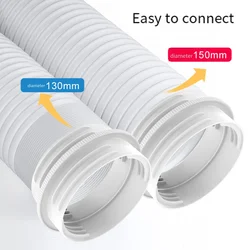 Mobile Air Conditioner Exhaust Hose Connector 13/15CM Hose Reducer Heating Cooling Exhaust Duct Pipe Interface Connector