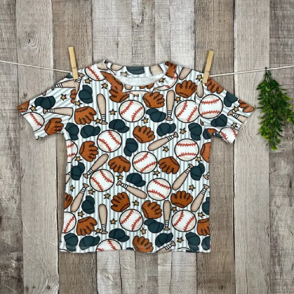 

Baby Boys Baseball Short Sleeve Shirt Tee Shirts Tops