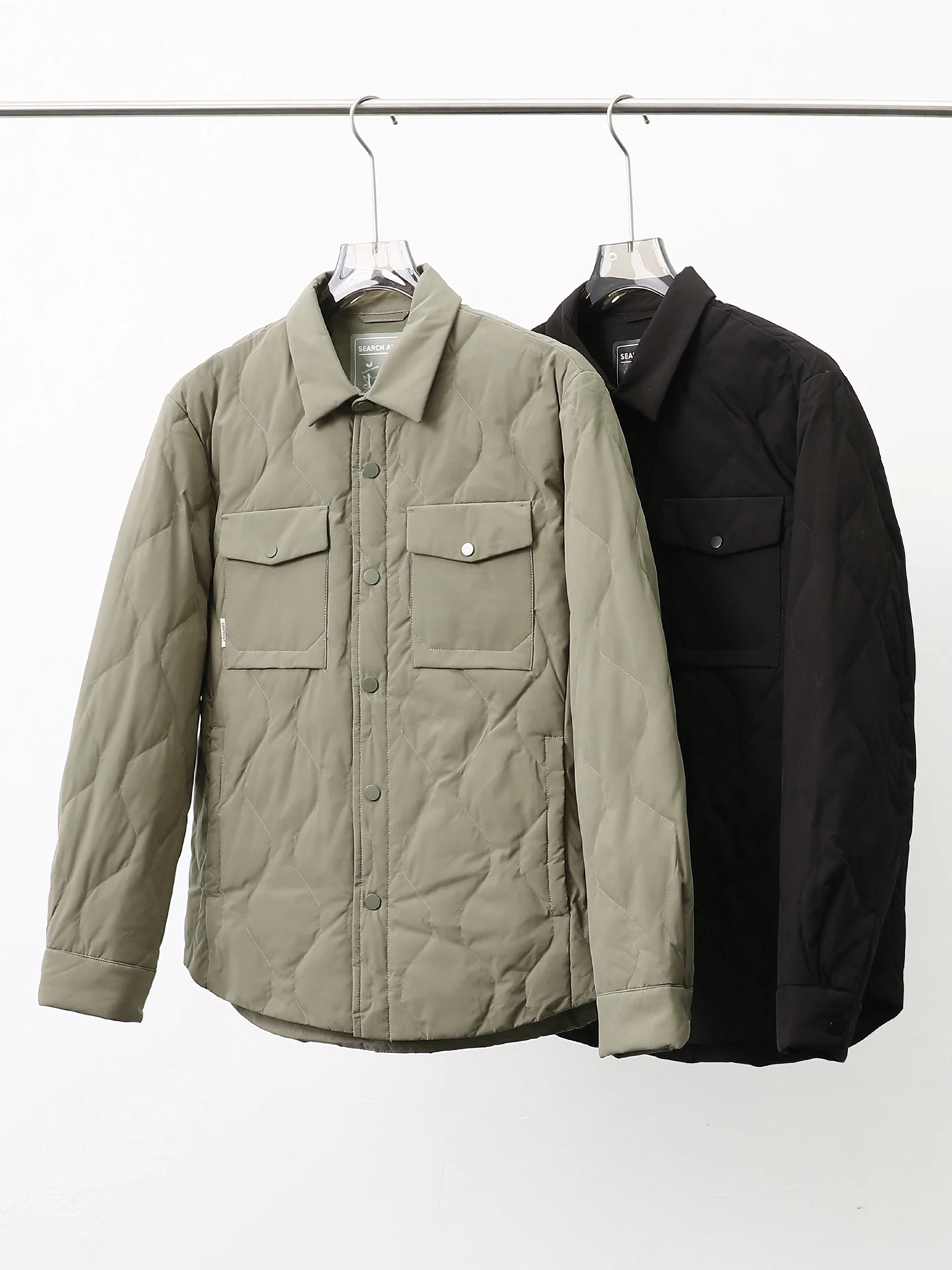 

Winter New Casual ort down Jaet Men's Workwear Warm 90 Du down Anti-cold irt Coat Polyester Fiber Long Sve Loose Fit