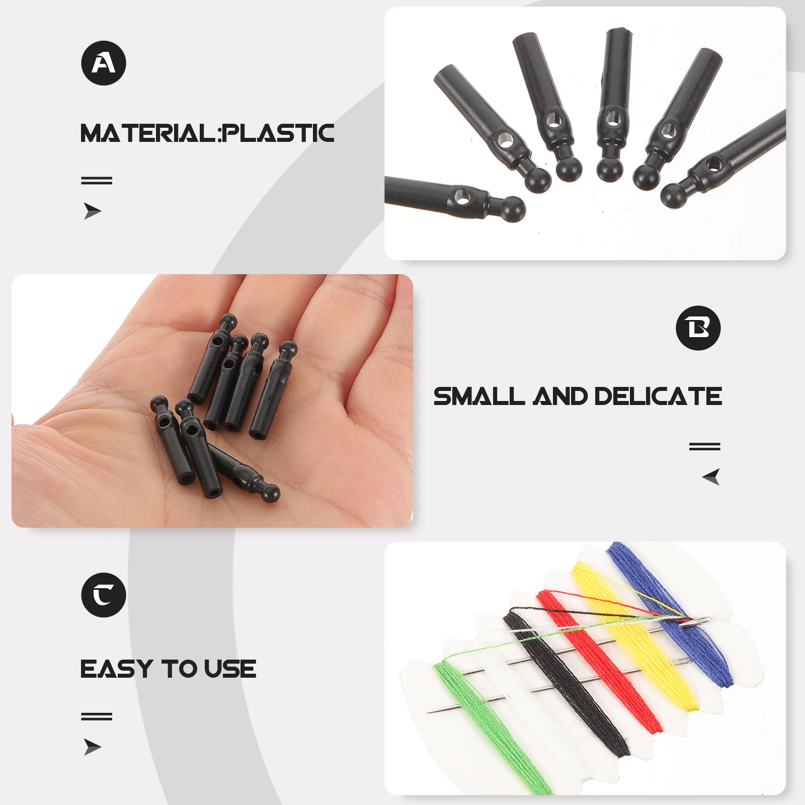 

10 Pcs Umbrella Bead Accessories Umbrellas Bone Outdoor Kids Tip Replacement Parts Spare Tail Parasol Fixings Long Handle