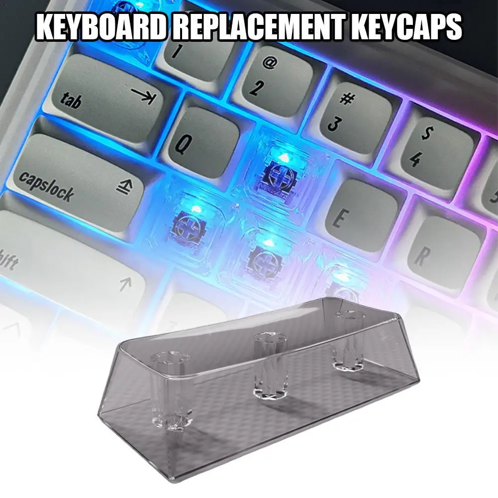 2.25u Fully Transparent XDA Keycap Mechanical Keyboard Keycaps Blank Game Transparent Keycaps 2.25u Key Caps