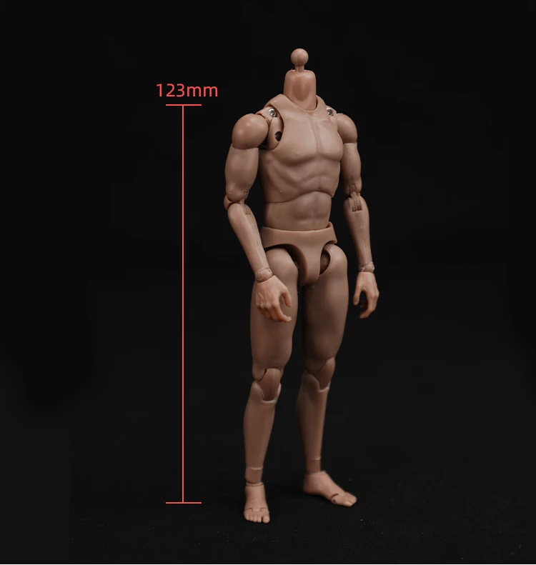 MB101 MB102 1/12 Scale New Joint Body Model 6‘’ Soldier Nude Action Figure Super Flexible Body Toys for 1:12 Head