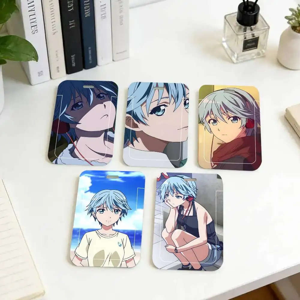 1pc Music Anime Fuuka ID Card Sleeve School Card Access ID Card Bus Meal Card Protective Sleeve Easy Push