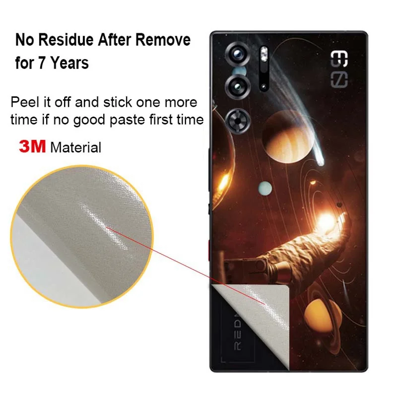 Planet Decal Skin for ZTE Nubia Red Magic 9 8 8S Pro Plus Back Screen Protector Film Cover Cosmos Redmagic 3M Wrap Matte Sticker