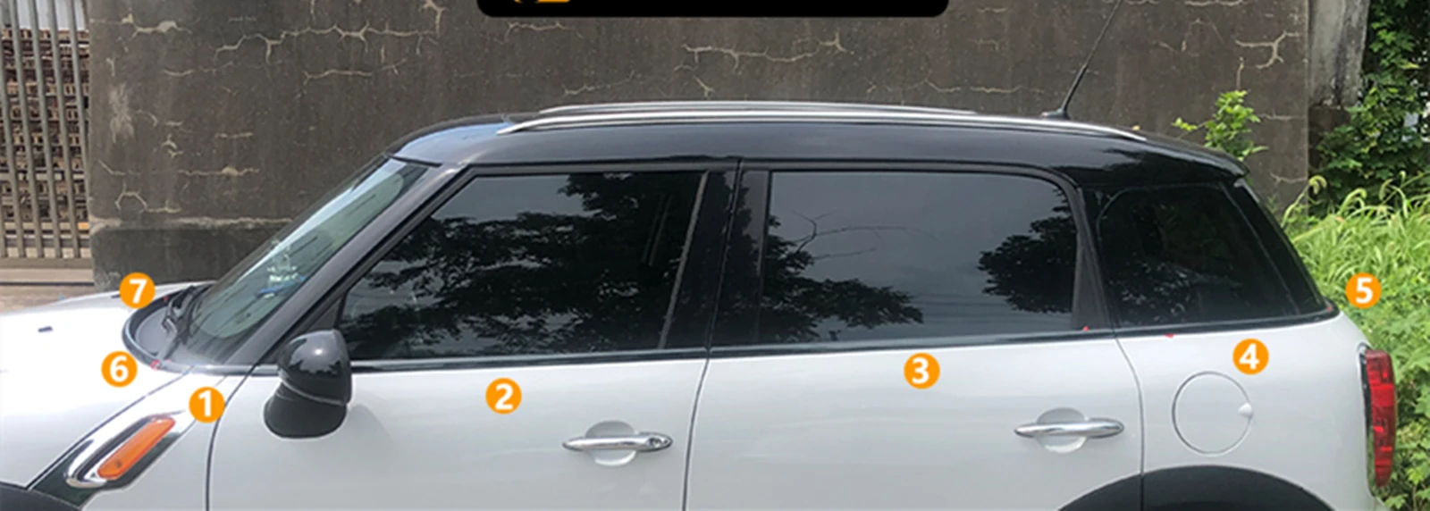 For Mini Cooper R60 4 Door 2010-2016 Exterior Window Trim Strip Weatherstrips Gloss Black Side Molding Seal Decoration Styling