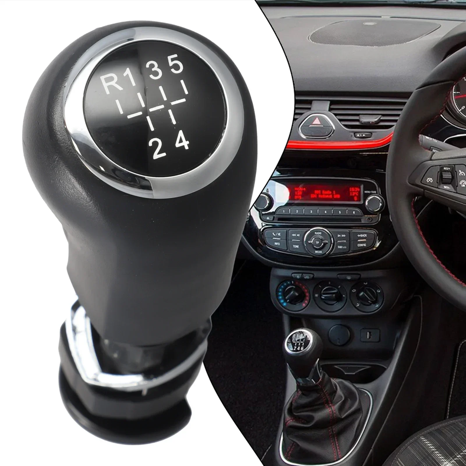 

5 Speed Gear Shift Knob Lever Shifter Automatic Transmission Gear Shift Shifter Knob Gear For-Opel For Vauxhall Corsa D 2006-201