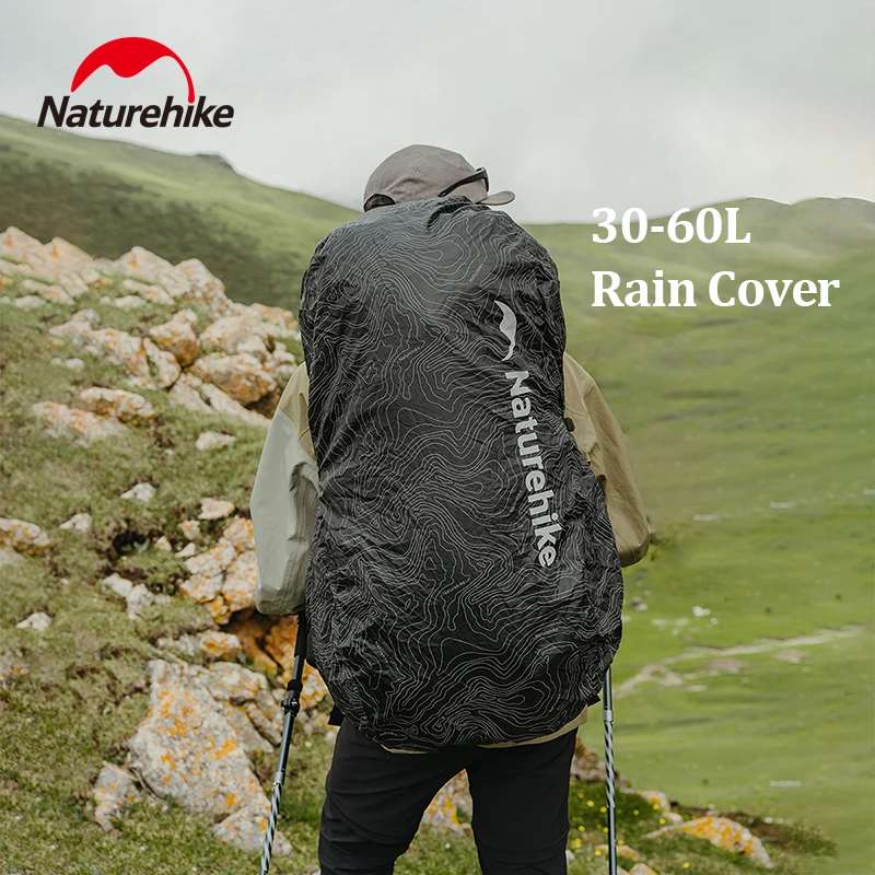 Naturehike 30L-60L Waterproof Backpack Rain Cover Reflective Backpack Raincover Outdoor Camping Hiking Climbing Bag