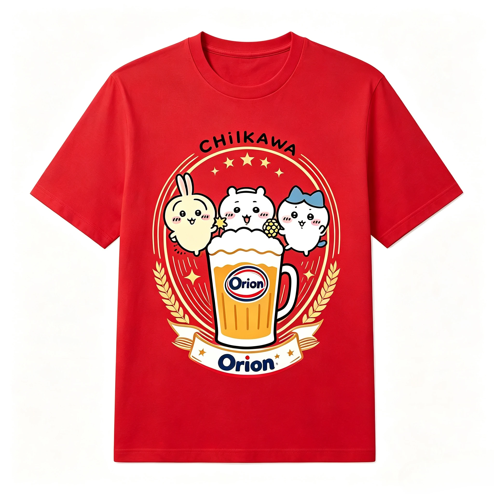 Chiikawa Anime Cartoon Kawaii Neues Kurzarm-T-Shirt, vielseitig kombinierbar, locker und bequem, atmungsaktiv, schweißabsorbierend, schnelltrocknend. – Detail 4