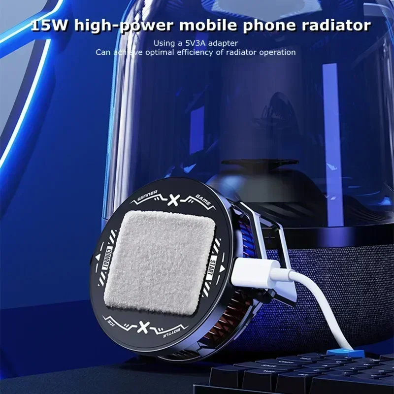 FS03 Mobiele Telefoon Magnetische/Back-clip 2 in 1 Halfgeleider 15 W Sterke Koelventilator Radiator voor IOS Android Universele PUBG Koeler