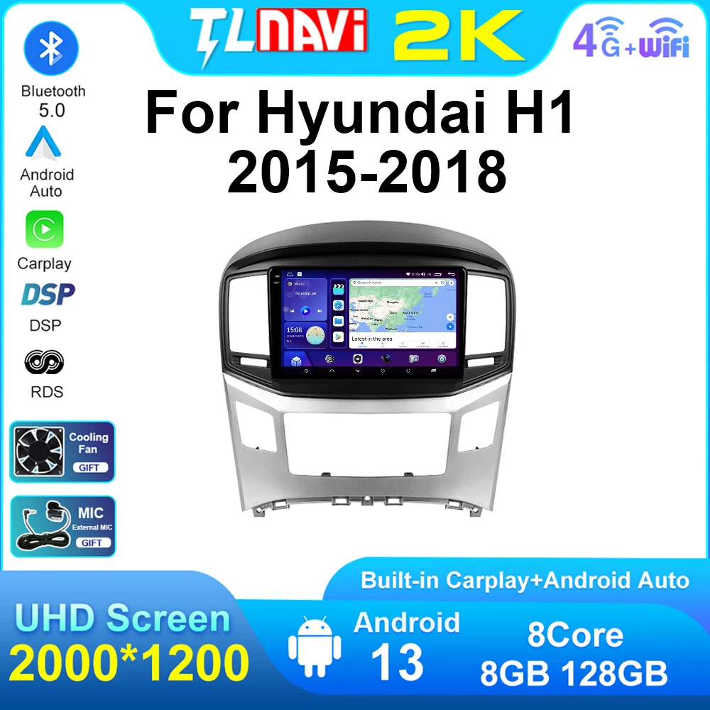 

For Hyundai H1 2 Starex 2015 - 2018 Android Auto Navigation GPS 2din DVD Car Radio Multimedia Video Stereo Player Carplay