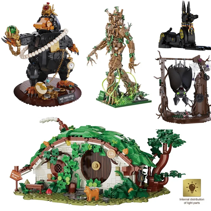 

Волшебный мир, модель животного, набор строительных блоков, креативные мультяшные сборки для мальчиков, коллекционные образовательные кирпичи MOC, игрушки, праздничные подарки