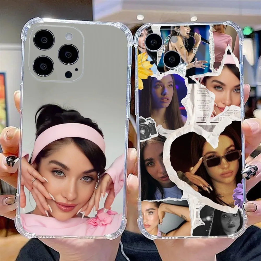 Funda de teléfono Maria Becerra Singer para iPhone 16,15,14,13,12,11 Plus,Pro,Max,XR,XS,X,7,8 Plus,SE,Mini silicona transparente suave