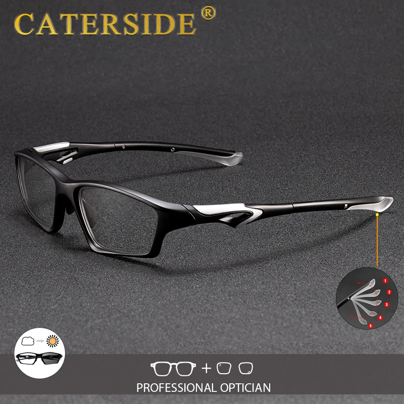 CATERSIDE Modische Anti-Blaulicht-Photochrome Lesebrille für Damen und Herren, Optische Brille für Outdoor-Aktivitäten und Radfahren – Detail 3