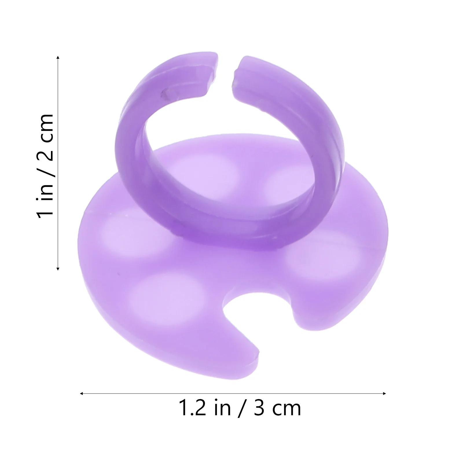 Tavolozze di anelli per nail art indossabili da 10 pezzi Vassoio di miscelazione in plastica liscia adatto per fondotinta pigmentato per smalto e salone di manicure