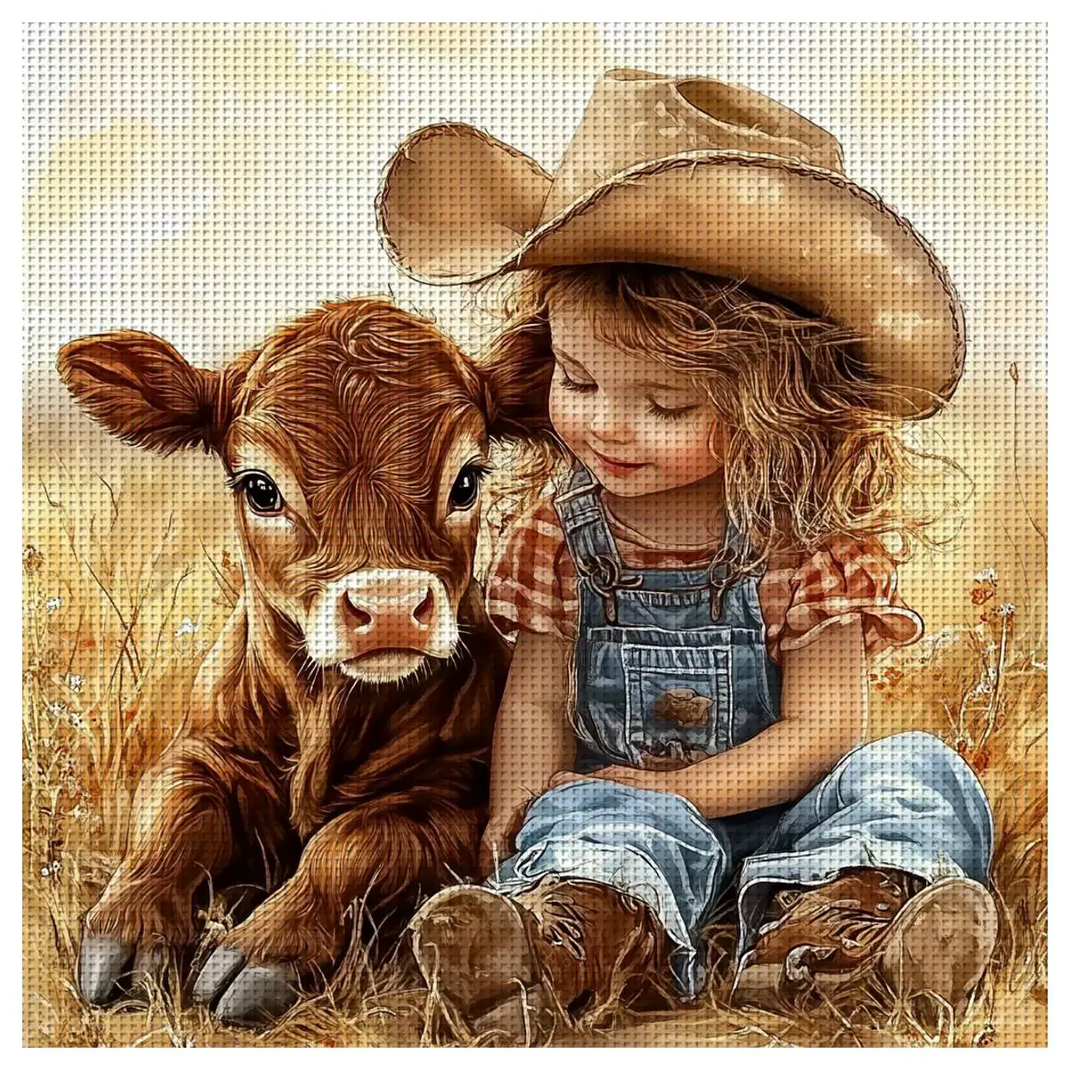 1 قطعة 30X30 سنتيمتر/11.8 بوصة كاوبوي مختوم عبر الابره عدة لتقوم بها بنفسك عدة 11CT/14CT لتقوم بها بنفسك المطرزة مجموعة لتقوم بها بنفسك عبر الابره مجموعة الفرح يوم الأحد #1