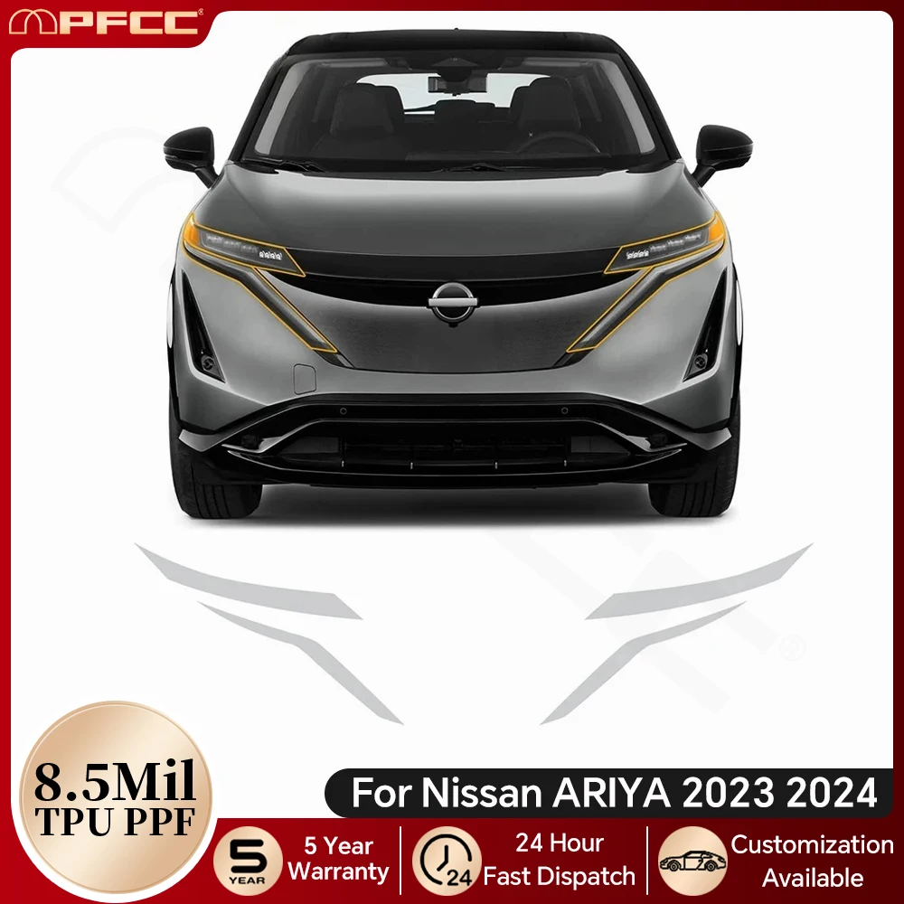 

For Nissan ARIYA 2023 2024 Car Headlight Rearview B C Pillars Film TPU Paint Protection Film Pre-cut PPF Anti-scratch Clear Kit