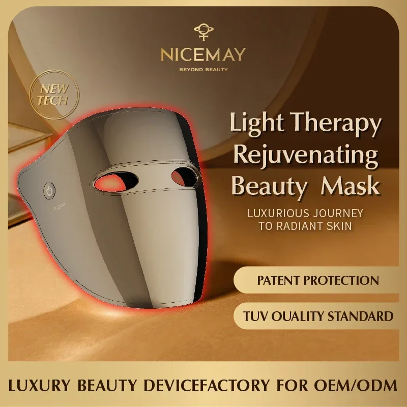2025/Nicemay Red Light Therapy Mask LED Face Mask Light Therapy At Home   Care  Mask for  Wrinkles Acne Redu