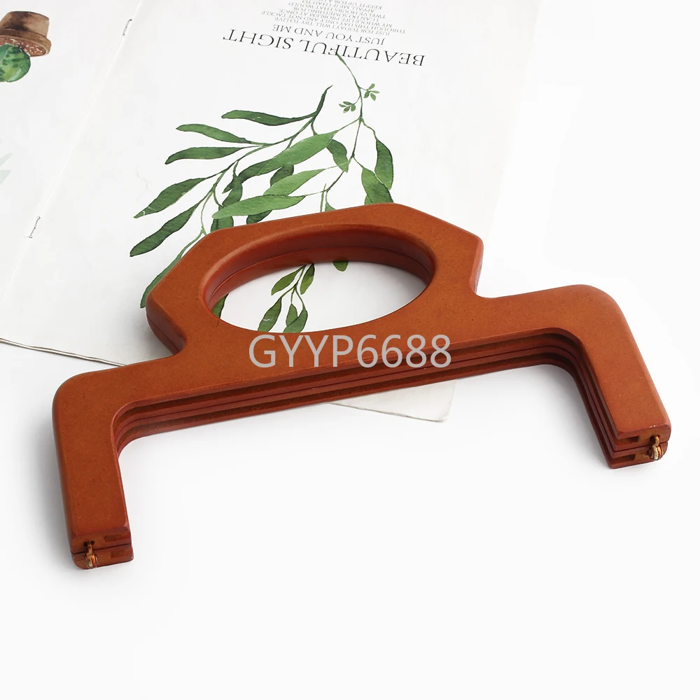 1/3/10PCS Camel 25x15.5cm Rectangular Wooden Handbag Handles For Bags Shoulder Straps Wallet Frame DIY Decoration Accessories