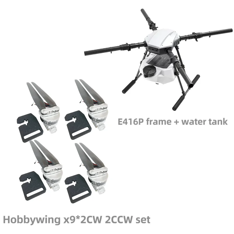 EFT E416P 16l 16kg agricultural spray rack kit four-axis foldable quadcopter with Hobbywing X9 power system