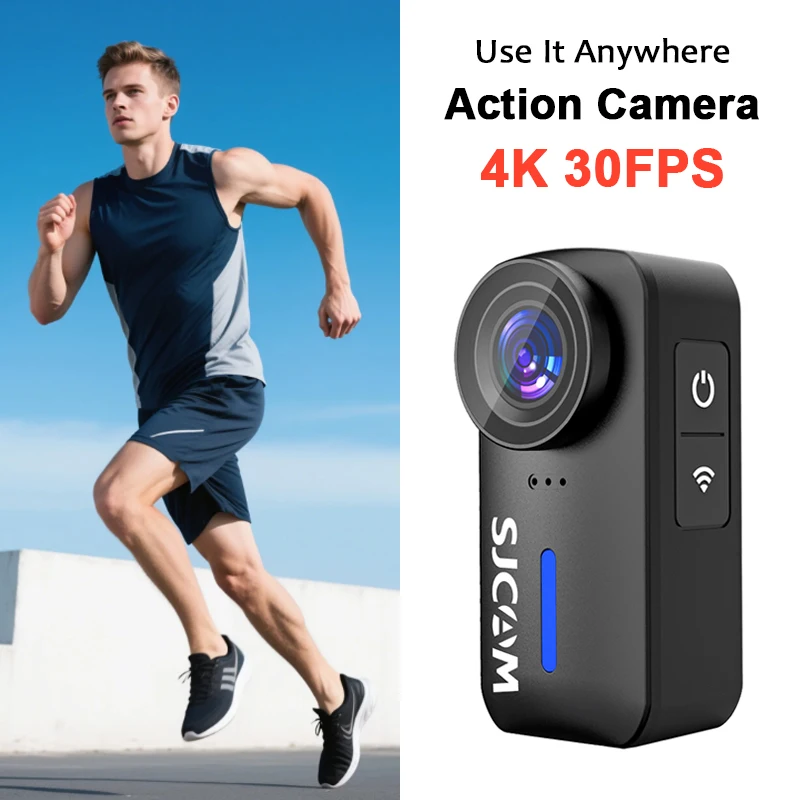 SJCAM C110 4K Action Camera with 135° Wide Angle f/2.0 Lens EIS Stabilization 1500MP Photos 200Min Battery 30M Waterproof Case