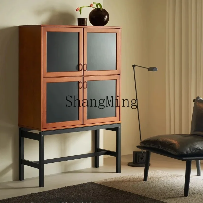 CL  solid wood storage simple household medieval storage color matching locker
