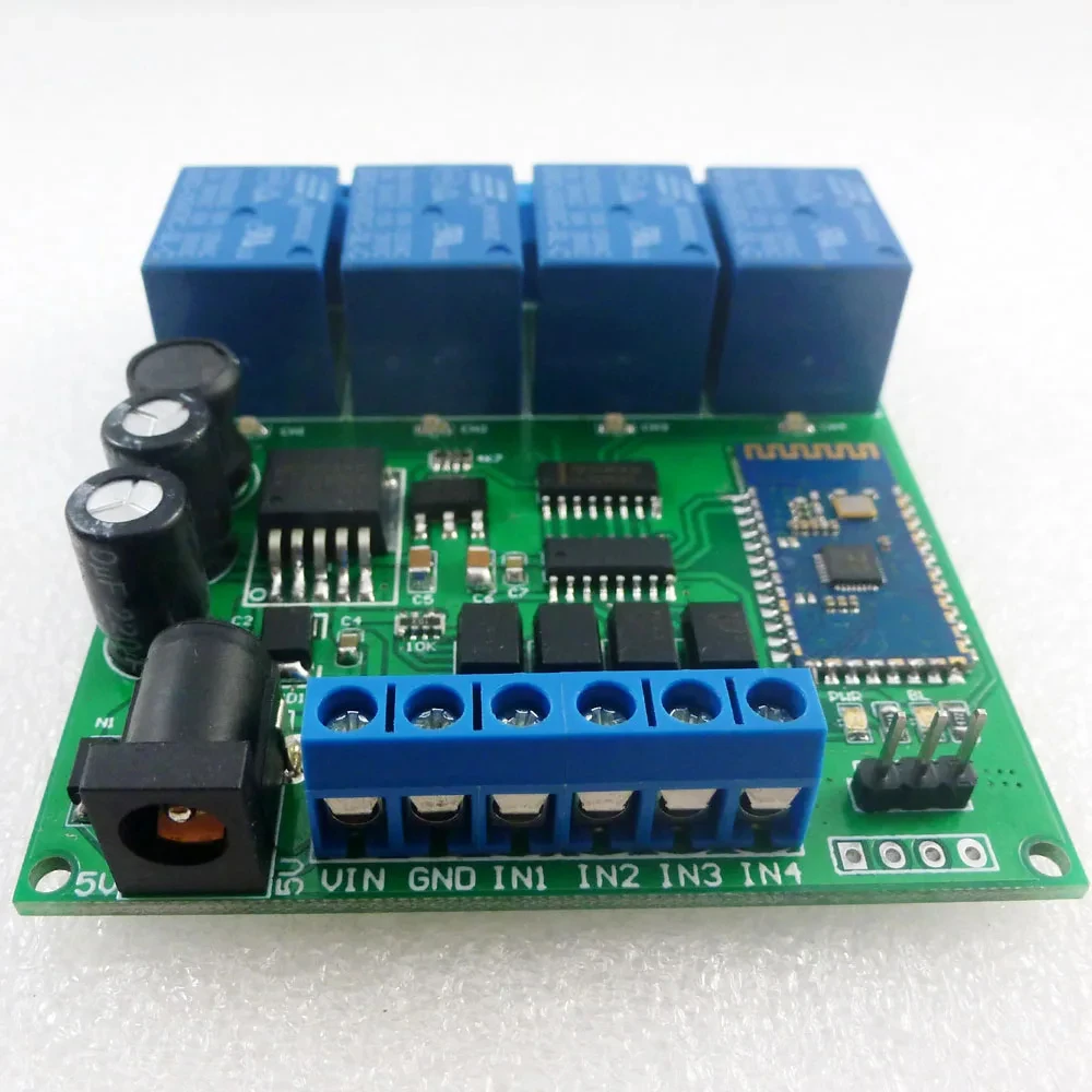 CE041 DC 5V 9V 12V 24V 4 Channel Relay Module Android App Wireless Remote Controller for Smart Home Motor LED Car Control System