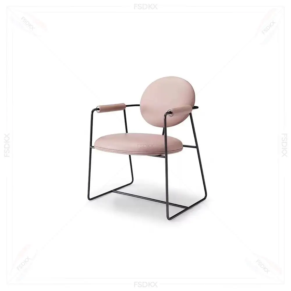 Iron Restaurant Dining Chair Copper Metal Cafe Chairs