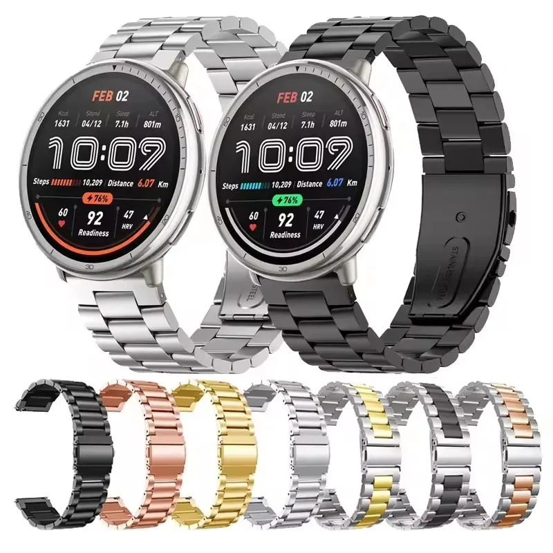 Cinturino IHoxstrapie In Maglia D’acciaio Per Amazfit Active 2 44mm – Regolabile, Senza Attrezzi, Elegante E Confortevole