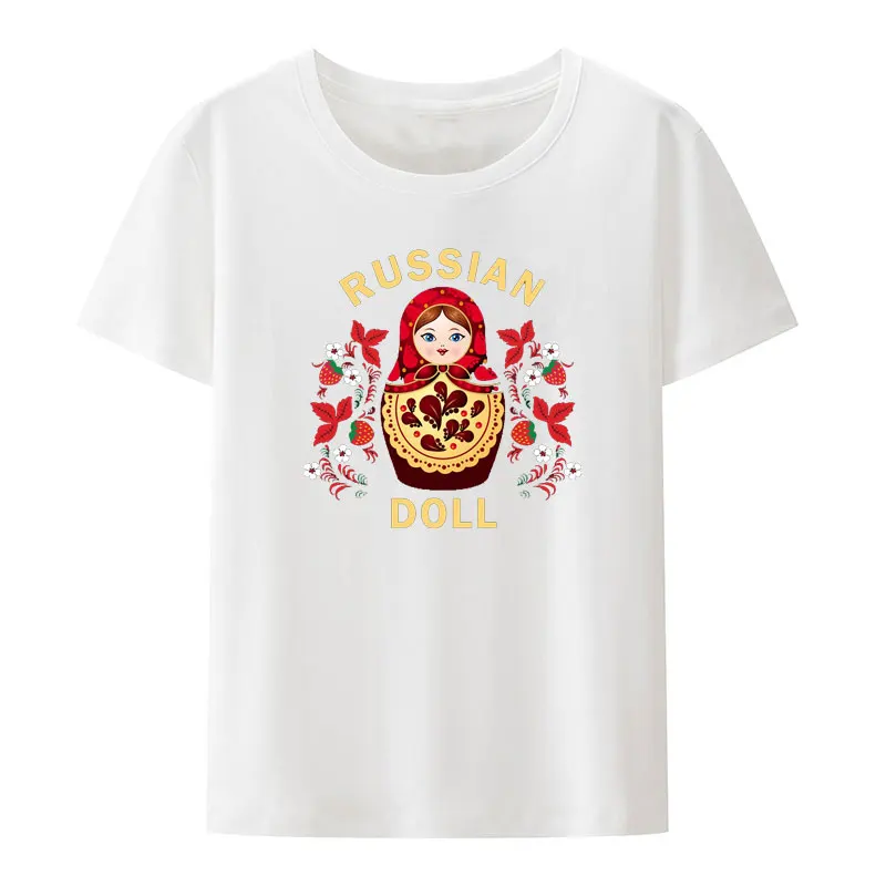 Matryoshka Doll Modal T Shirt Russia Art Culture Comfortable Creative Gift Tops Men Women Short Sleeve Street Fashion Camisetas