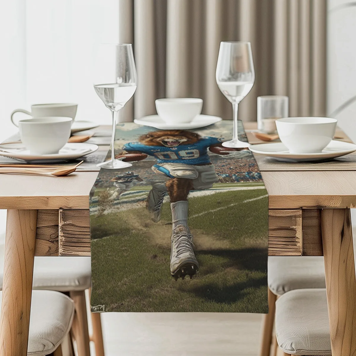 

decoration table runner Autumn Leaves Owl Mystic Style Long cloth Festive Dining & Living Room Decor,Kitchen & Coffee Table Deco