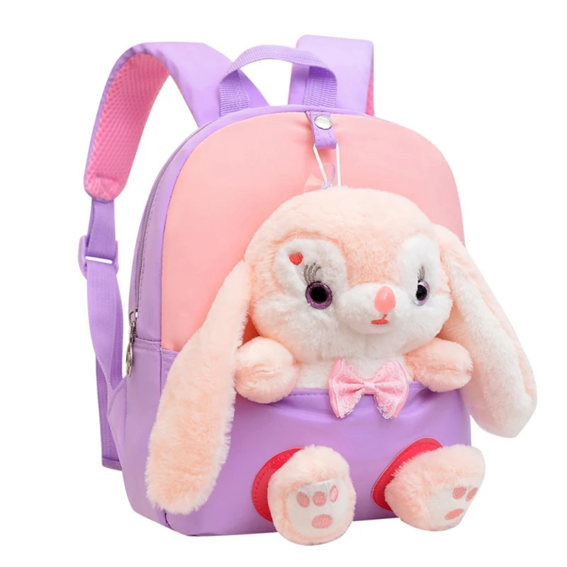 

Kawaii Children's School Bags Animal Rabbit Plush Backpack Cartoon Trendy School Bags Girl Bookbag Children Girls Backpacking